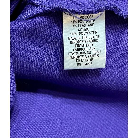 Milly Vintage Purple Blouse Black Sequin Collar Back Buttons Short Sleeve Sz SM - Picture 4 of 9